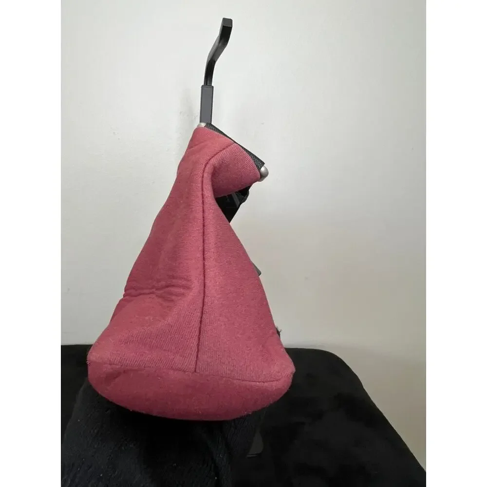 Vintage Miu Miu Red Canvas Y2K Hobo Shoulder Bag Authenticated